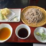 とり天蕎麦(皿そば 泉希（道の駅 近江母の郷）)