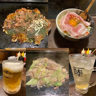 お好み焼き(豚玉)海賊焼き(ふくちゃん)