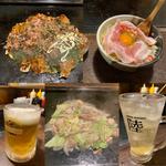 お好み焼き(豚玉)海賊焼き(ふくちゃん)