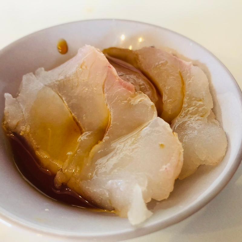 クエの即興カルパッチョ(手作り洋食の店一番館)