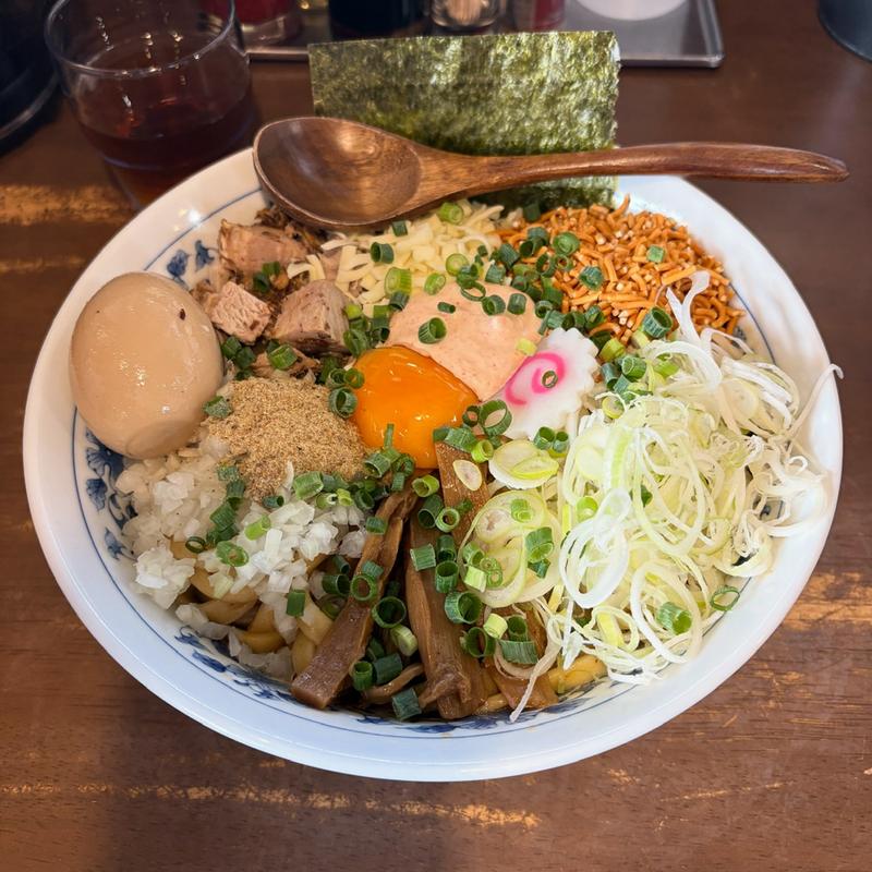 まぜそば中盛＆味玉トッピング(特製もりそば 瑛 （てる）)