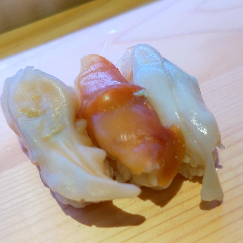 貝三種(立ち寿司　おや潮)