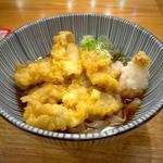 自家製うどんの鶏天ぶっかけ