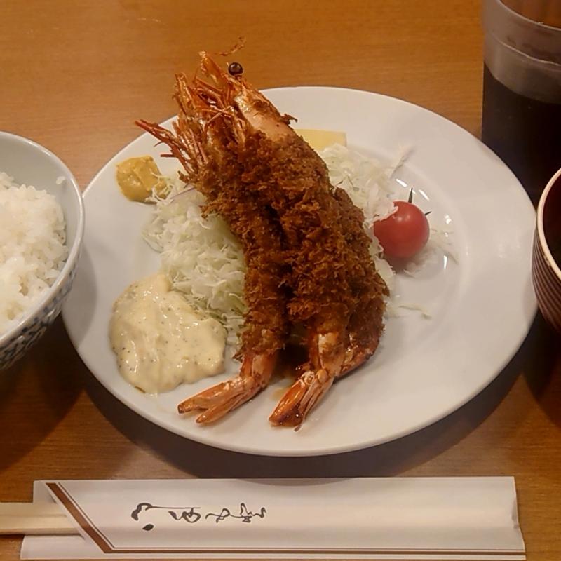 車エビフライ定食(とんかつ 八千代(やちよ))