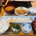 選べる魚美ランチ(カンパチ・カキフライ)(GANKO魚美酒進（うまいさかなでさけすすむ）オービック御堂筋店)