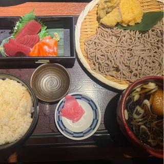 刺身鴨南蛮つけ蕎麦膳(和食居酒屋 咲くら 横浜店)