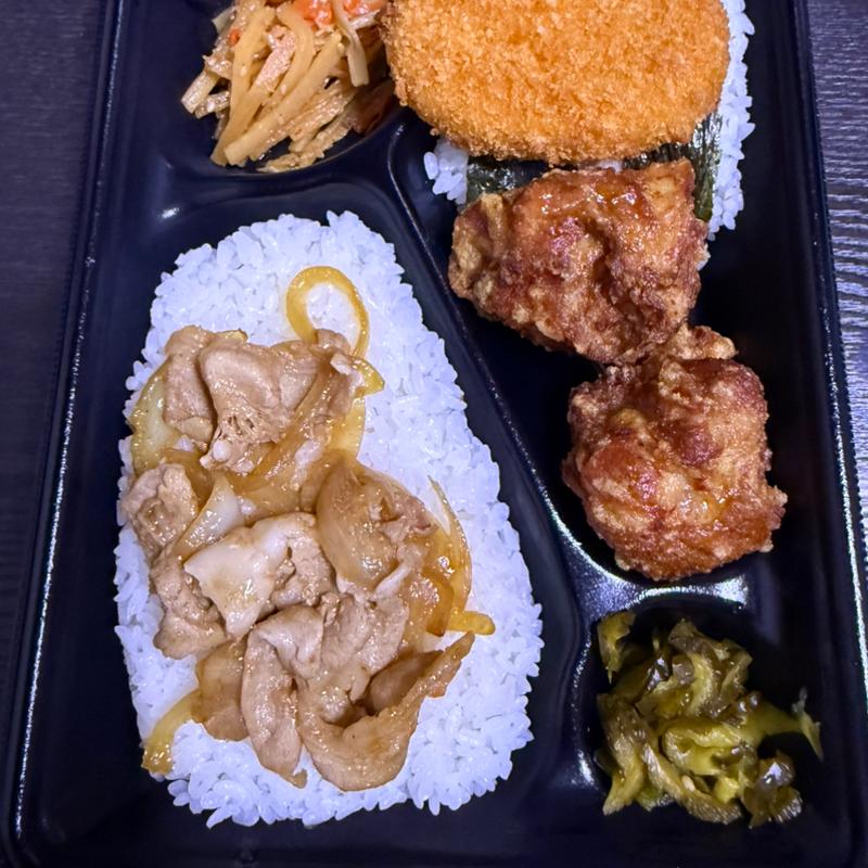得盛り生姜焼き明太弁当(じゃぱん亭 柳島店)