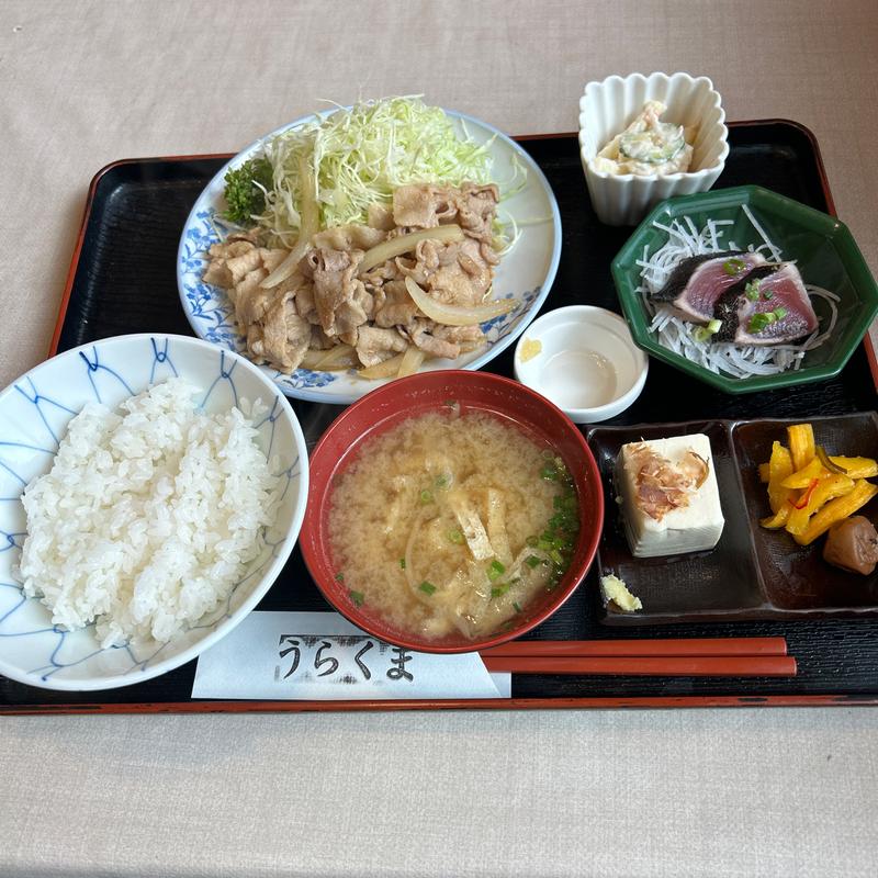 生姜焼き定食(うらくま)
