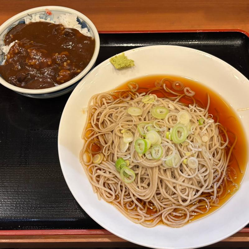 冷しそば定食（カレー）(そば うどん 元長)