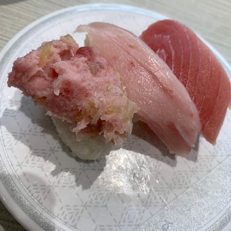 まぐろ三種盛り(はま寿司 池袋グリーン大通り店)