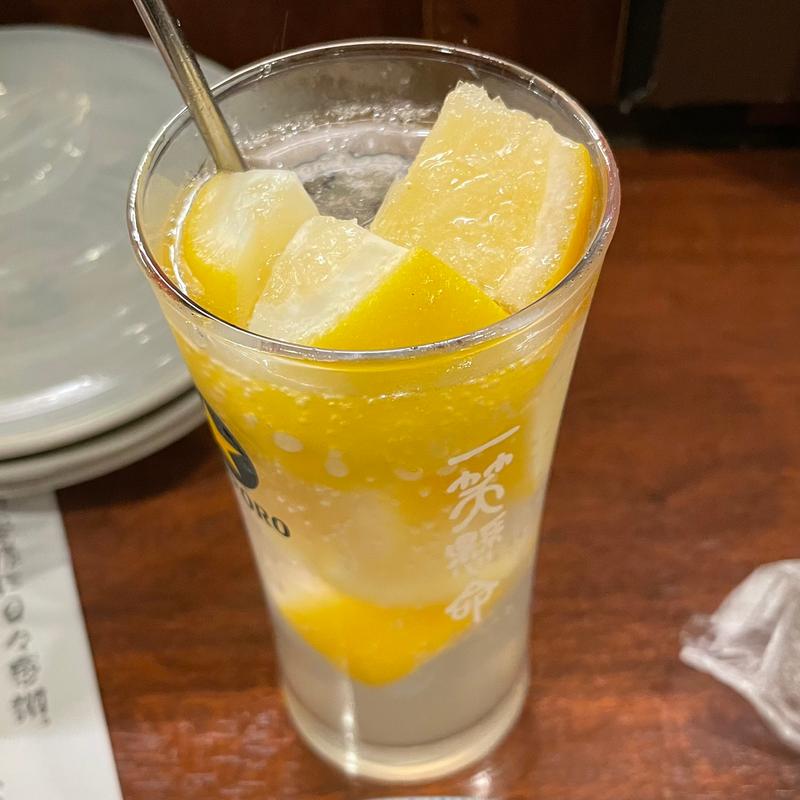 レモンサワー(本格炭火焼き鳥＆博多もつ鍋 串たつ 名古屋駅本店)