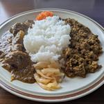 あいがけ2種（花椒カレー＆ポークキーマ）