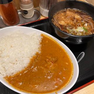 よもだカレー 半たぬきそばセット