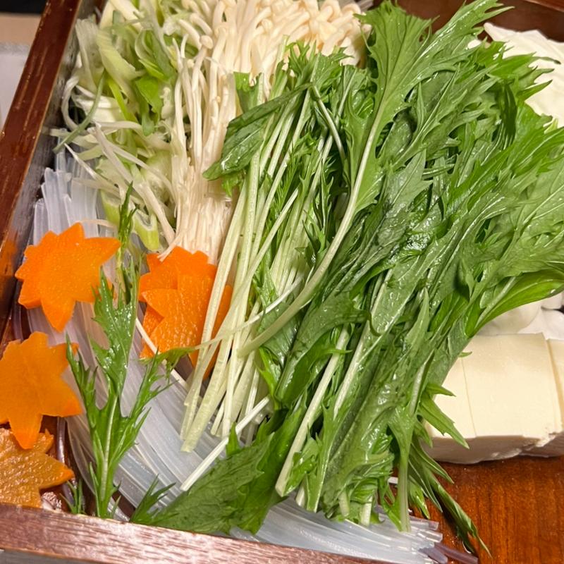 新鮮野菜盛り合わせ(水たき料亭 博多華味鳥 祇園店)