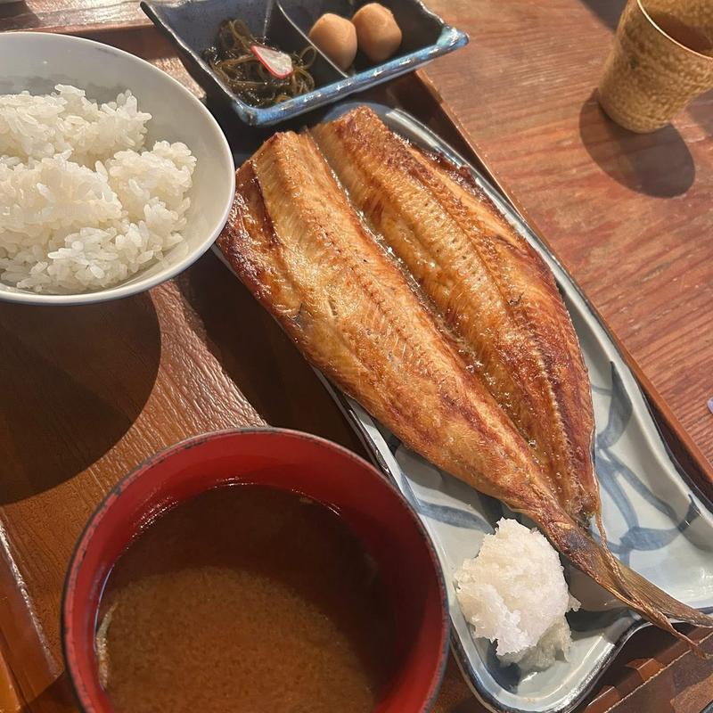 北海道産縞ほっけ定食(本町ひもの食堂)