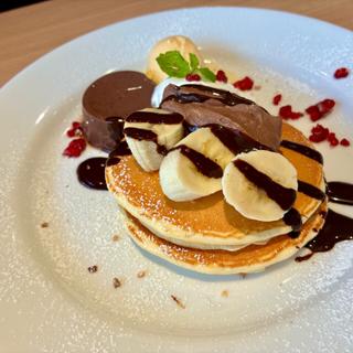 チョコバナナパンケーキ