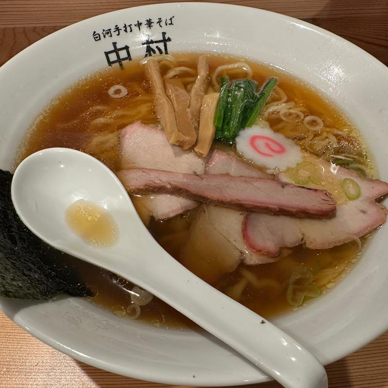 ワンタン麺(白河手打中華そば 中村)