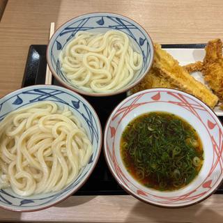釜揚げうどん得盛＋かしわ天＋ちくわ天