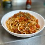 ナスと鯖缶のトマトパスタ(ベルクス 東墨田店)