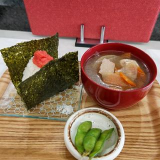 おむすび明太子＋ミニけんちん汁(おむすび庵)