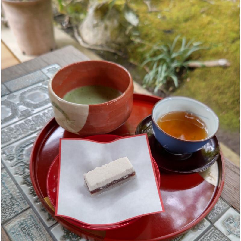 抹茶と和菓子(明月院 月笑軒)