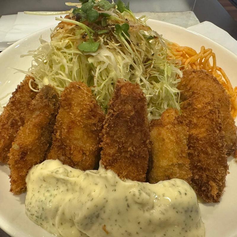 カキフライ 7ヶ ライス付き(洋食・とんかつ たちばな)