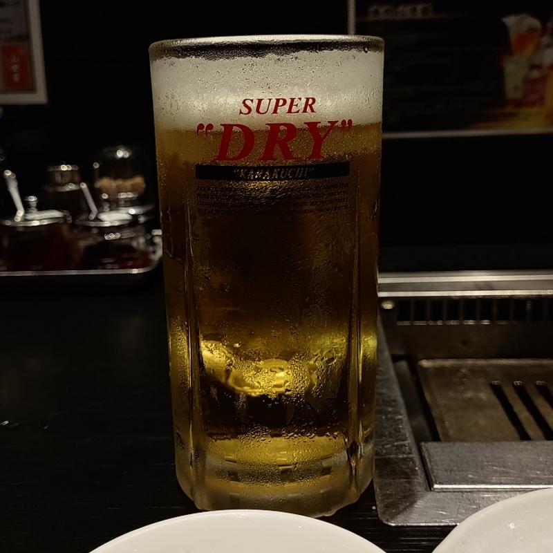 生ビール(焼肉ホルモン 山田屋)