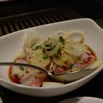 コブクロ刺し(焼肉ホルモン 山田屋)