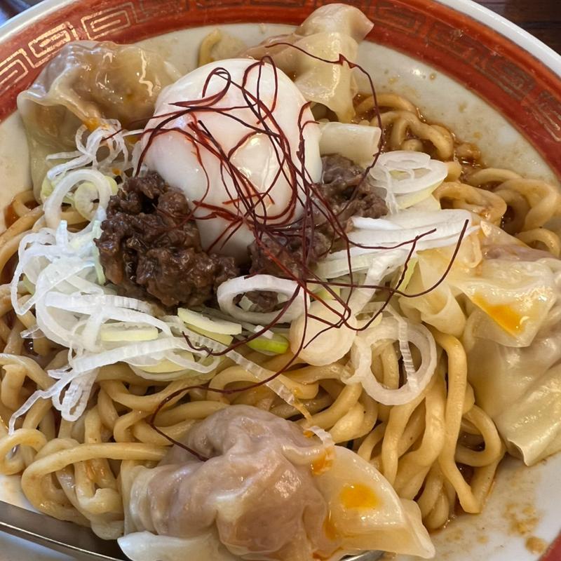 雲呑入り汁なし担々麺(広州市場 中目黒店)