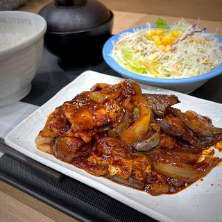 厚切り豚カルビと茄子の辛味噌炒め定食(松屋 仙台定禅寺通り店 )