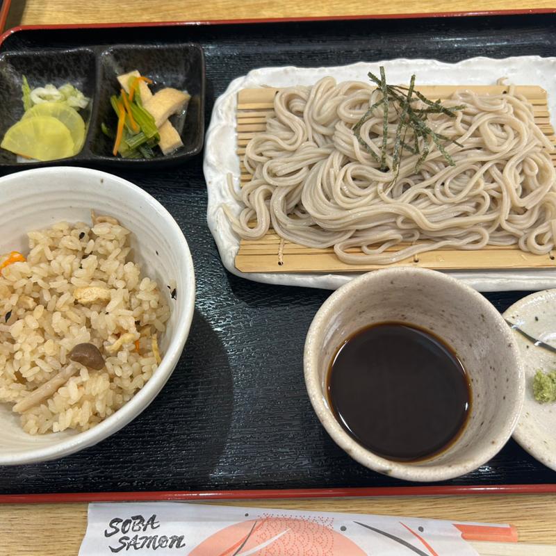 ざる蕎麦定食(そば沙門)
