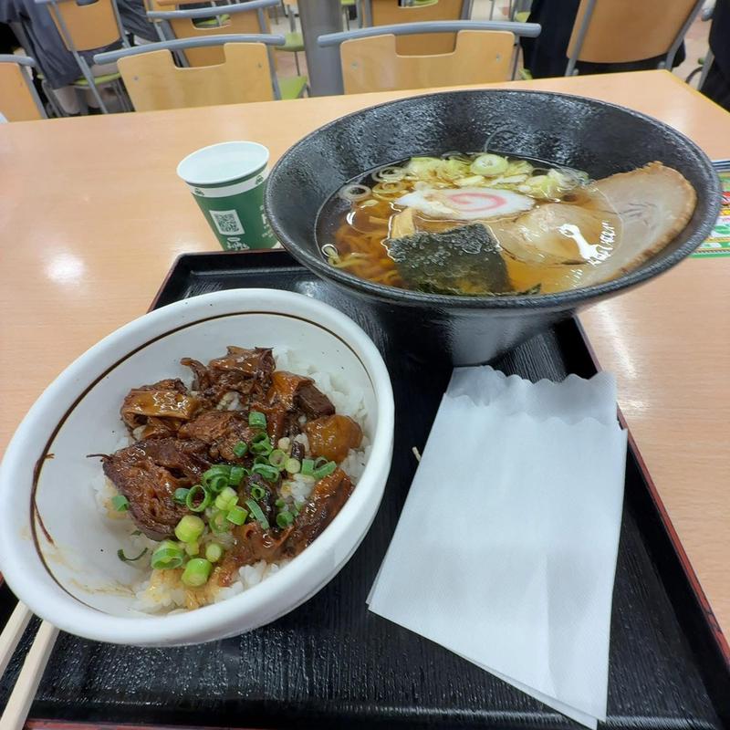 ラーメン ミニ牛すじ丼セット(レストラン 前沢SA(上り))