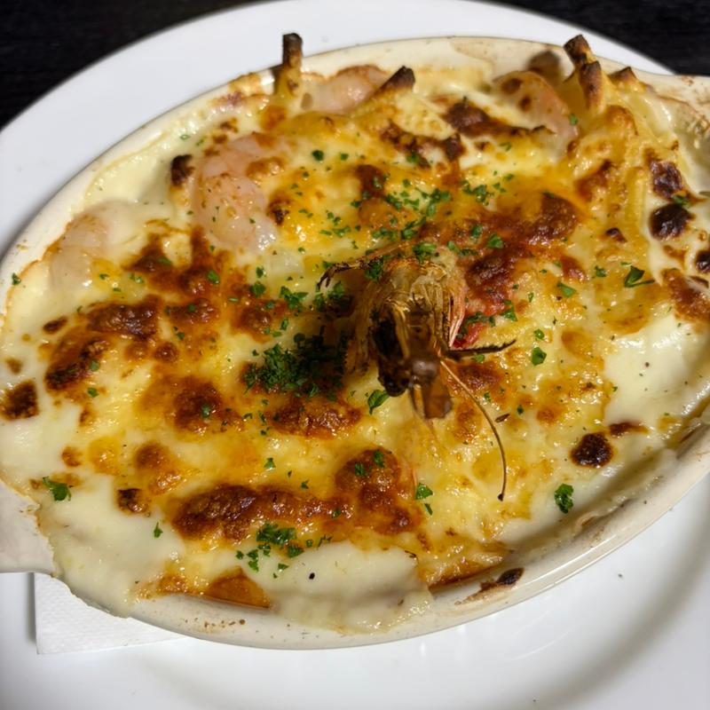 エビマカロニグラタン(ペコリーノ スペリオーレ)