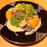 京生麩と秋の果実の田楽(草風土 うしのほね)