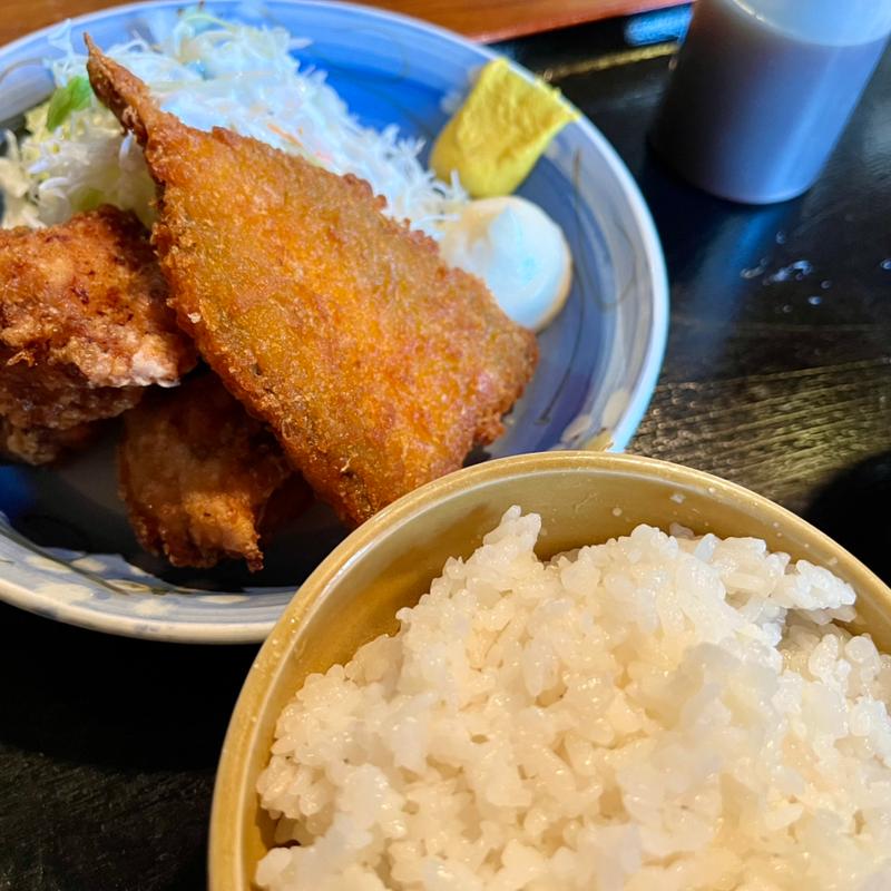 鶏唐&アジフライ(美豚)