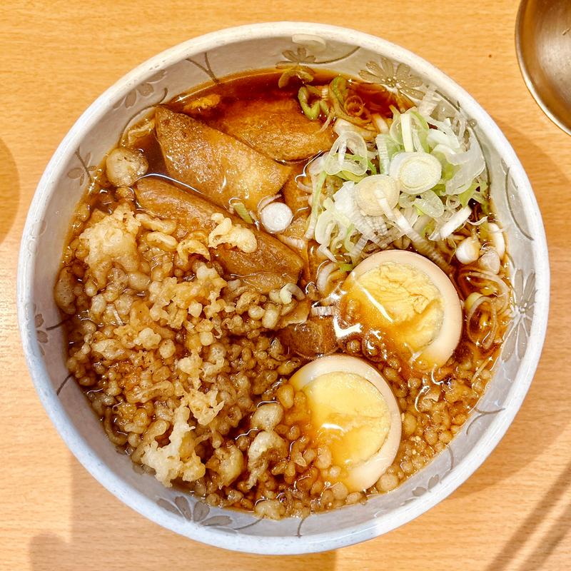 たぬきそば＋味付玉子＋きつね(彩彩 )