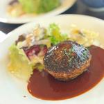 ランチセットメニュー　和牛のハンバーグ