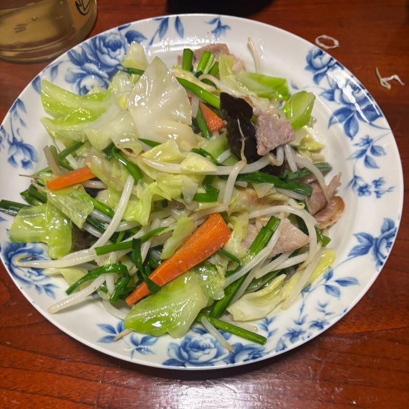 野菜炒め(そば処 やぶ)