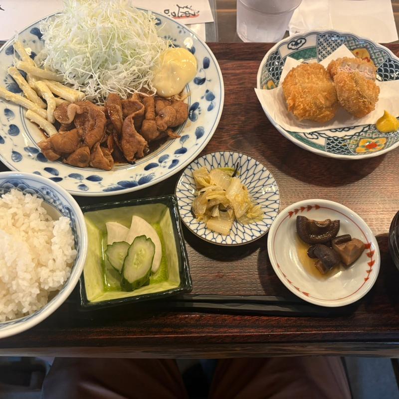 国産豚生姜焼き(炉ばた」。)