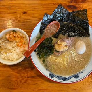 塩ラーメン 味玉 半ライス