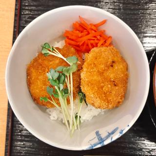 冷たい肉そばタレカツ丼小(湯の花茶屋 （新左衛門の湯）)