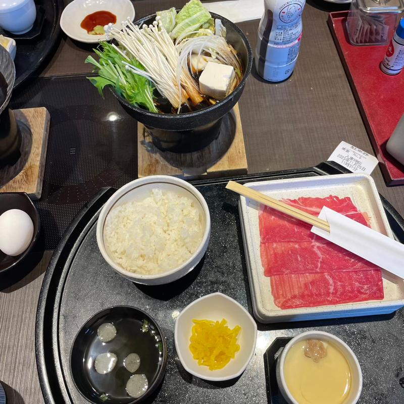 平日限定 熟成牛すき焼き膳(ゆず庵 横浜本郷台店)