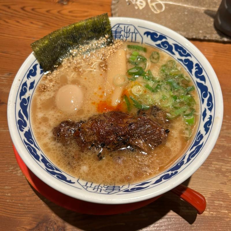 黒肉一本麺(九州らーめん 亀王 谷九店)
