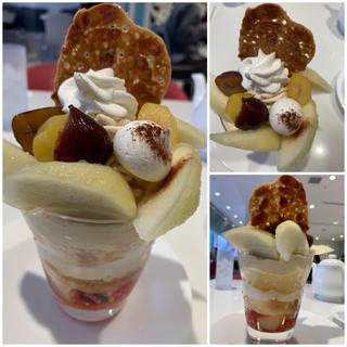 シーズナルトライフル 栗と洋梨 コーヒーor紅茶付き(タカノフルーツパーラー 池袋東武店)