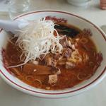 味噌ラーメン 大盛り 角肉 白髪ネギ