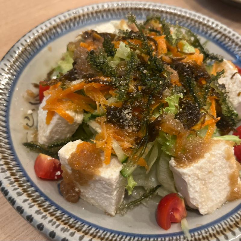 豆腐サラダ(ゆくてぃ家)