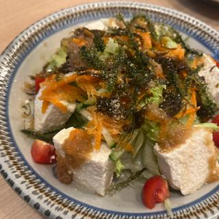 豆腐サラダ(ゆくてぃ家)