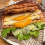 クロワッサンベーコンエッグサンド セット