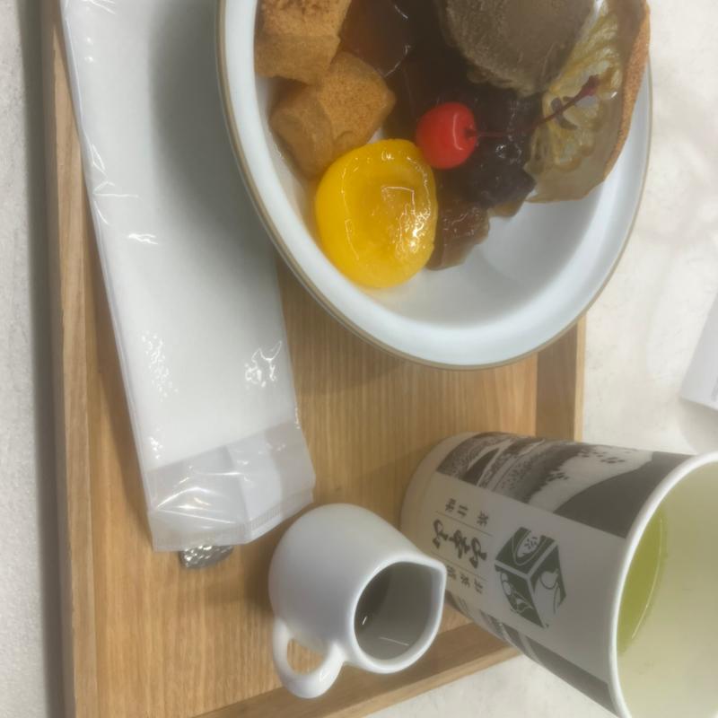 ほうじ茶クリームあんみつセット(お茶漬け 茶 甘味 山本山)