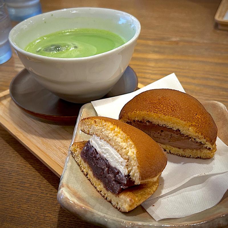 お菓子+ドリンク(アイス抹茶オーレ)(榮玉堂 （栄玉堂 えいぎょくどう）)